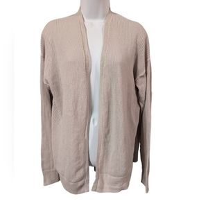 All Saints Skomer Cardigan Open Front Sweater Cream Beige Size Medium